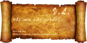 Vámos László névjegykártya